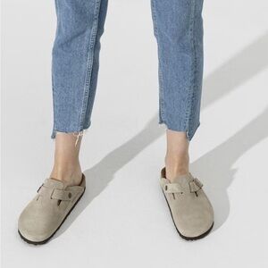 BIRKENSTOCK BOSTON SUEDE TAUPE EU 39 / US 8-8.5 NARROW Same day/next day ship!